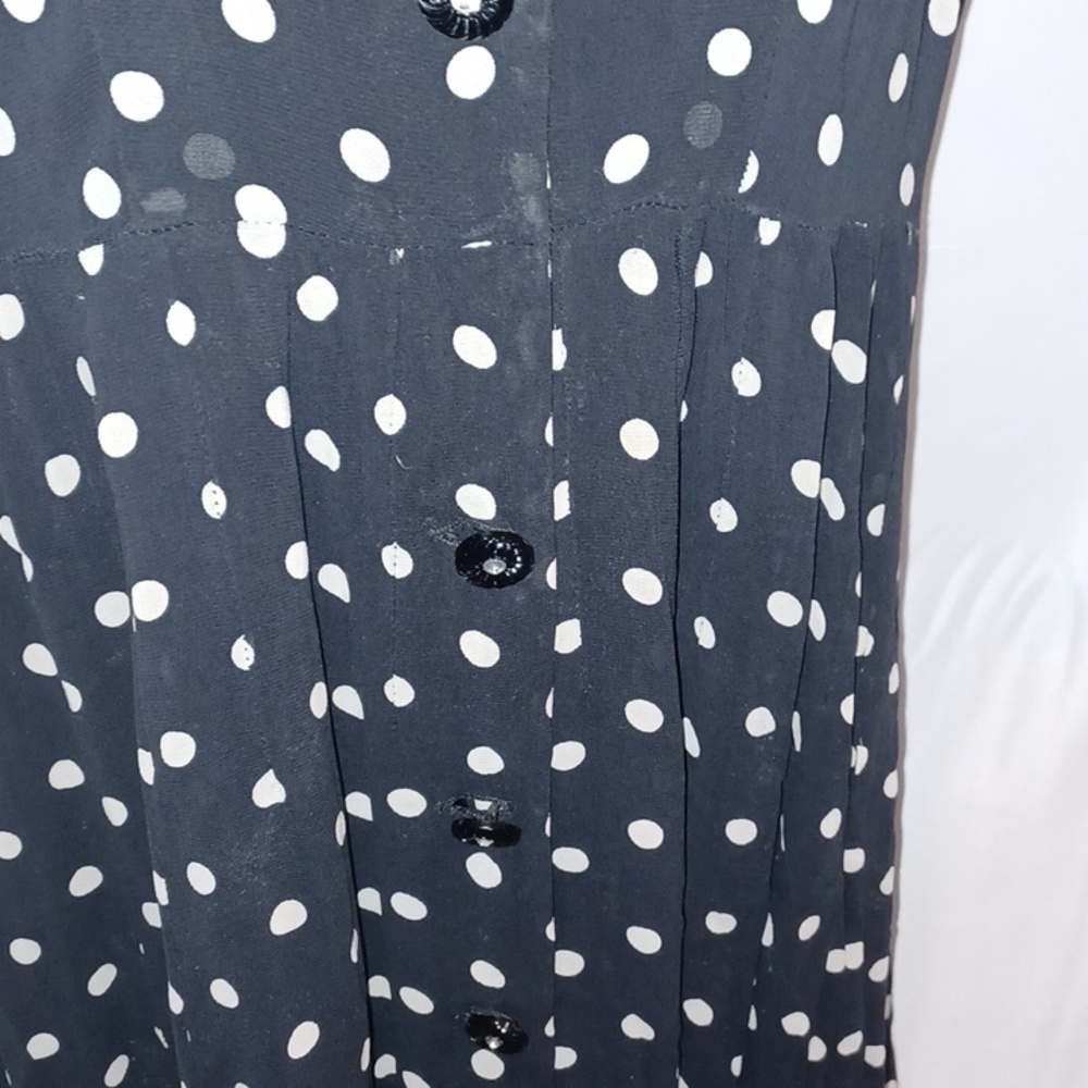 Vintage polka dot dress semi sheer - Picture 7 of 10